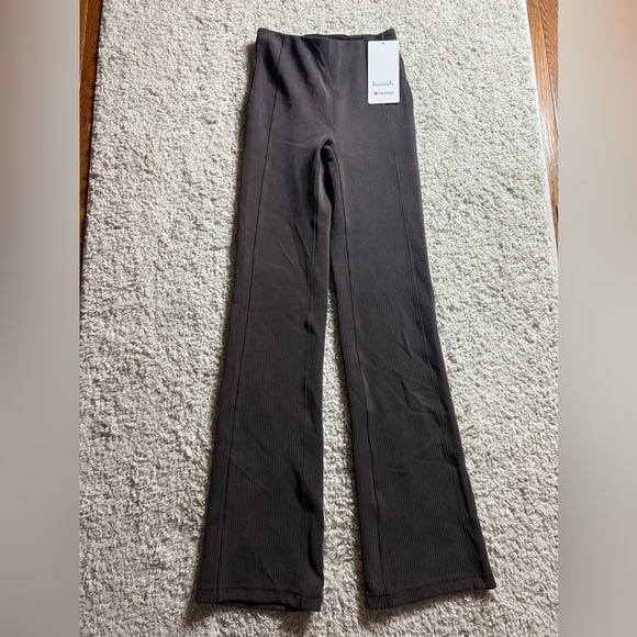 lululemon athletica Pants - Lululemon Size 2 Ribbed Softstreme Flared Pants NWT